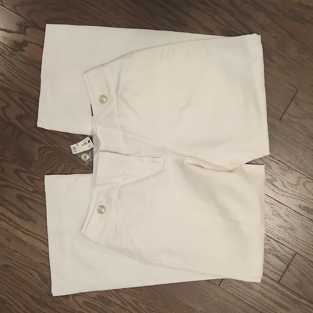 The Limited White Linen Cassidy Fit Pants Size 12S